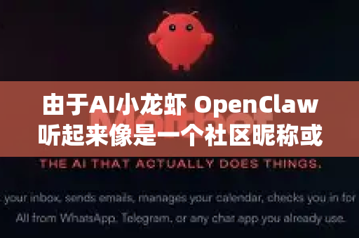 由于AI小龙虾 OpenClaw听起来像是一个社区昵称或特定项目的代号，而非像Photoshop或Office那样的广为人知的通用软件，我无法给出一个确切的答案。它可能指代以下几种情况之一