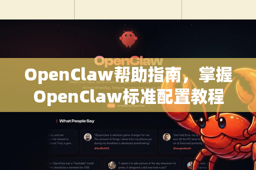 OpenClaw帮助指南，掌握OpenClaw标准配置教程-第1张图片-OpenClaw官网 - 龙虾本地部署|安装下载